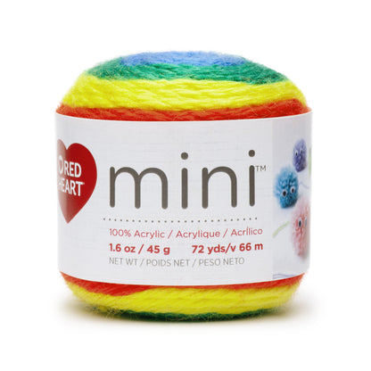 Red Heart Mini Yarn - Discontinued Shades Rainbow
