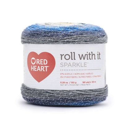 Red Heart Roll With It Sparkle Yarn - Discontinued Shades Lake House