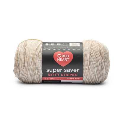 Red Heart Super Saver Bitty Stripes Yarn Moon Beam