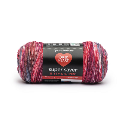 Red Heart Super Saver Bitty Stripes Yarn Love Bug