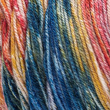 Red Heart Super Saver Bitty Stripes Yarn Sunset Beach