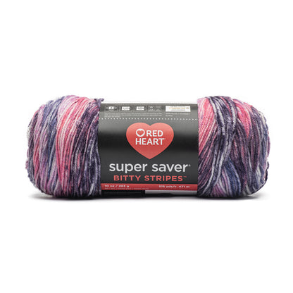 Red Heart Super Saver Bitty Stripes Yarn Grapey