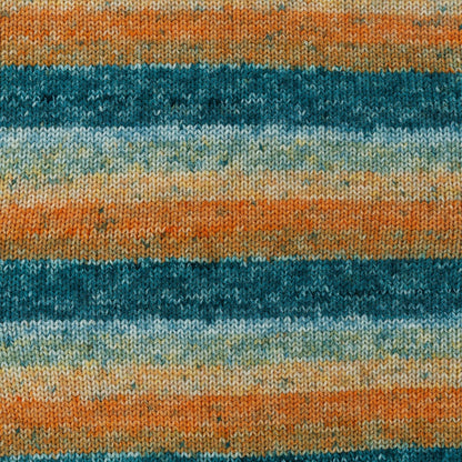 Red Heart Super Saver Bitty Stripes Yarn Coral Reef