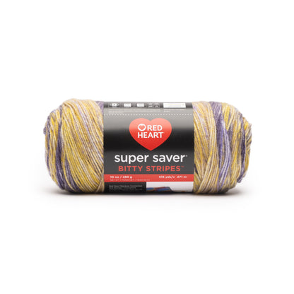 Red Heart Super Saver Bitty Stripes Yarn Iris Bloom