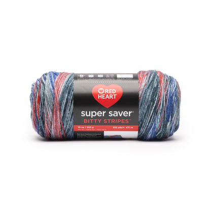 Red Heart Super Saver Bitty Stripes Yarn Hello Sailor