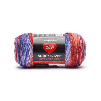 Red Heart Super Saver Bitty Stripes Yarn Firework