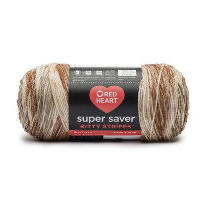 Red Heart Super Saver Bitty Stripes Yarn Rattan