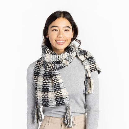 Bernat Quickweave Scarf Weaving Kit (140g/4.9oz) Gray Tartan