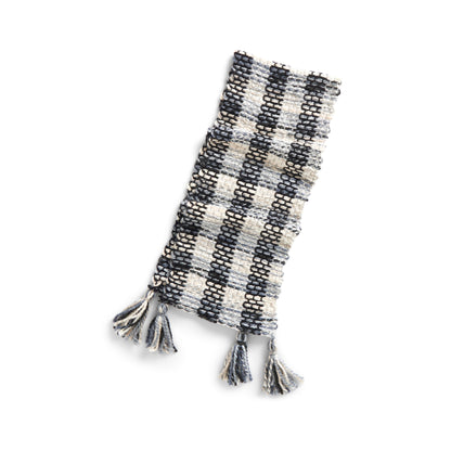 Bernat Gingham Weaving Scarf Gray Tartan