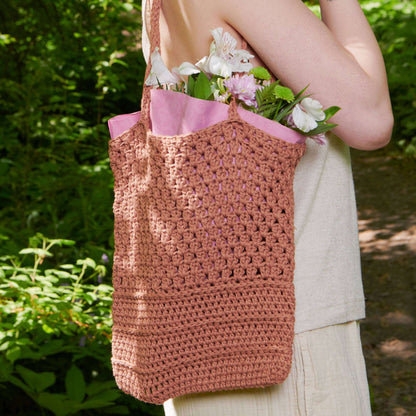 Patons Ridged Crochet Tote Bag Crochet Bag made in Patons Linen Yarn