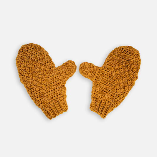 Crochet Mittens made in Patons Classic Wool Roving Yarn