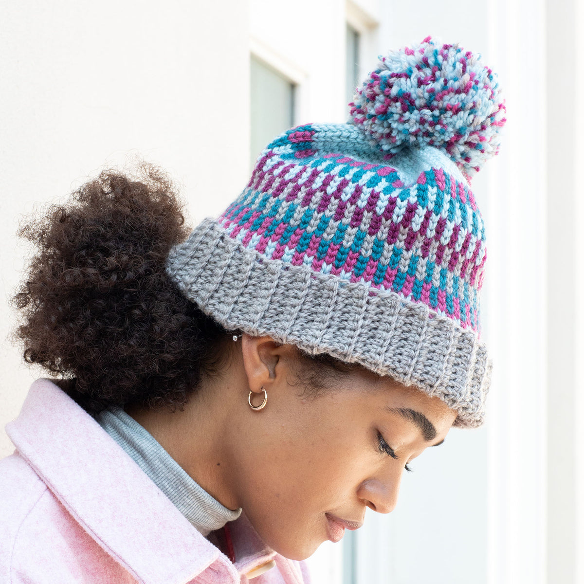 Crochet Hat made in Patons Classic Wool Worsted Yarn