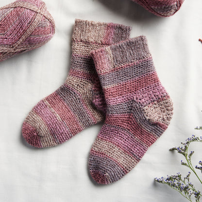 Patons Slip Stitch Cuff Crochet Socks Slip Stitch Cuff Crochet Socks made using Patons yarn