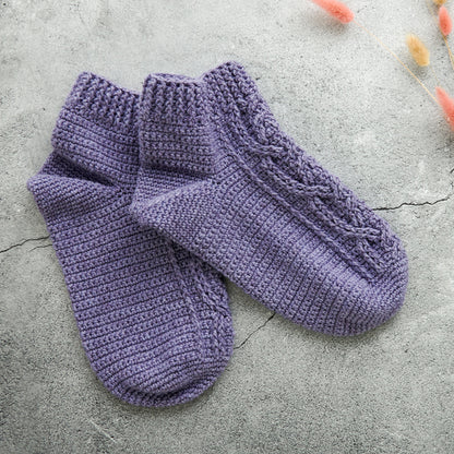 Patons Toe-Up Cabled Crochet Socks Toe-Up Cabled Crochet Socks made using Patons yarn