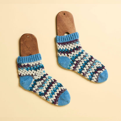 Patons Crochet Granny Socks Northern Lights