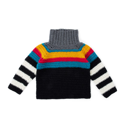 Patons Stripe It Bright Crochet Sweater Crochet Sweater made in Patons Classic Wool Roving Yarn