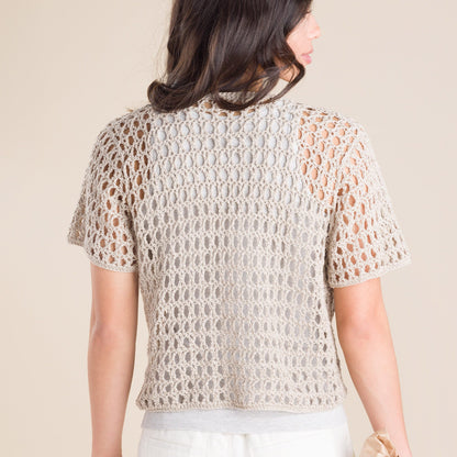 Patons Crochet Mesh Beachside Cardigan Crochet Cardigan made in Patons Linen Yarn