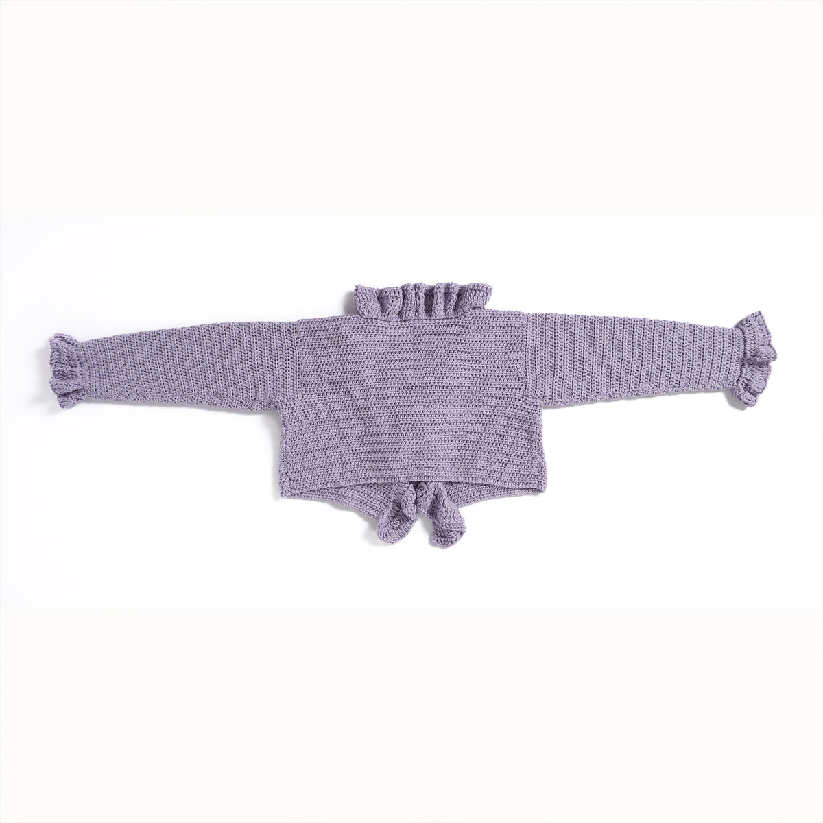 For The Frill Of It Crochet Cardigan made using Patons yarn