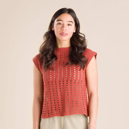 Patons Linen On the Grid Crochet Top Crochet Top made in Patons Yarn