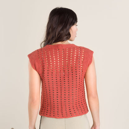 Patons Linen On the Grid Crochet Top Crochet Top made in Patons Yarn