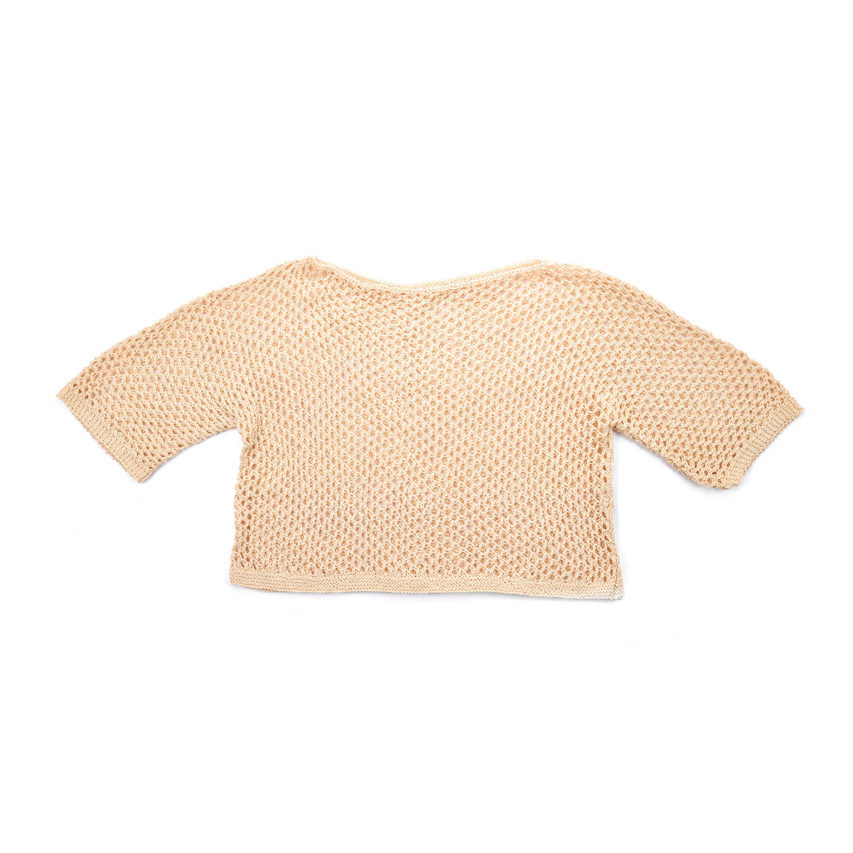 Cat'S Eyes Knit Top made using Patons yarn on a white background