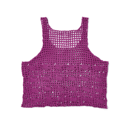 Patons Spiderweb Crochet Top Spiderweb Crochet Top made using Patons yarn on a white background