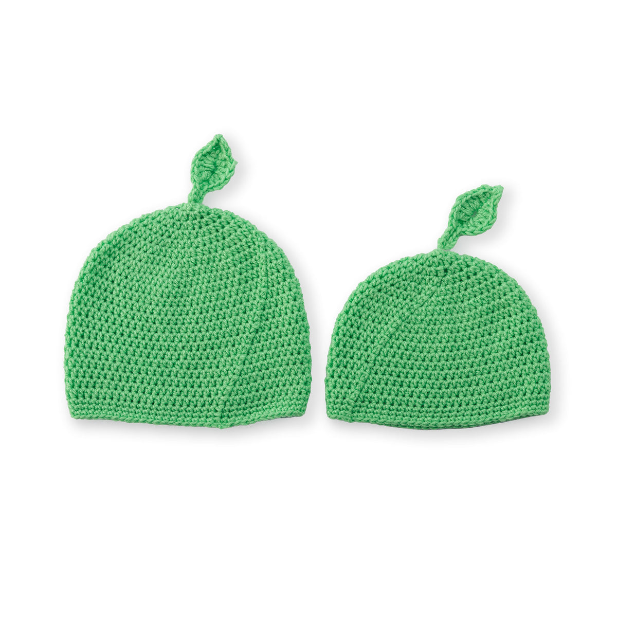 Baby Sprout Crochet Hat made using Patons yarn