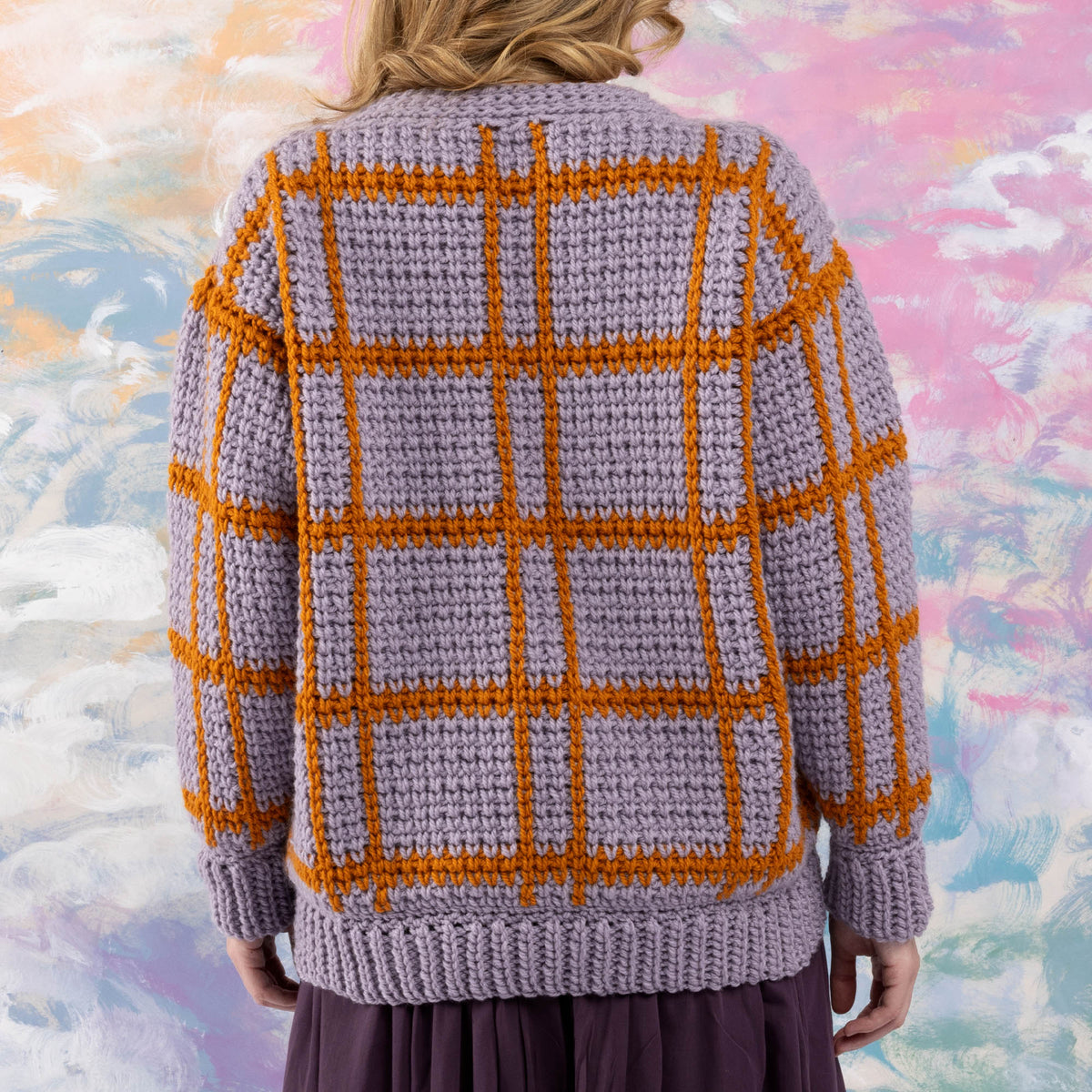 Crochet Campus Cardigan made using Patons yarn