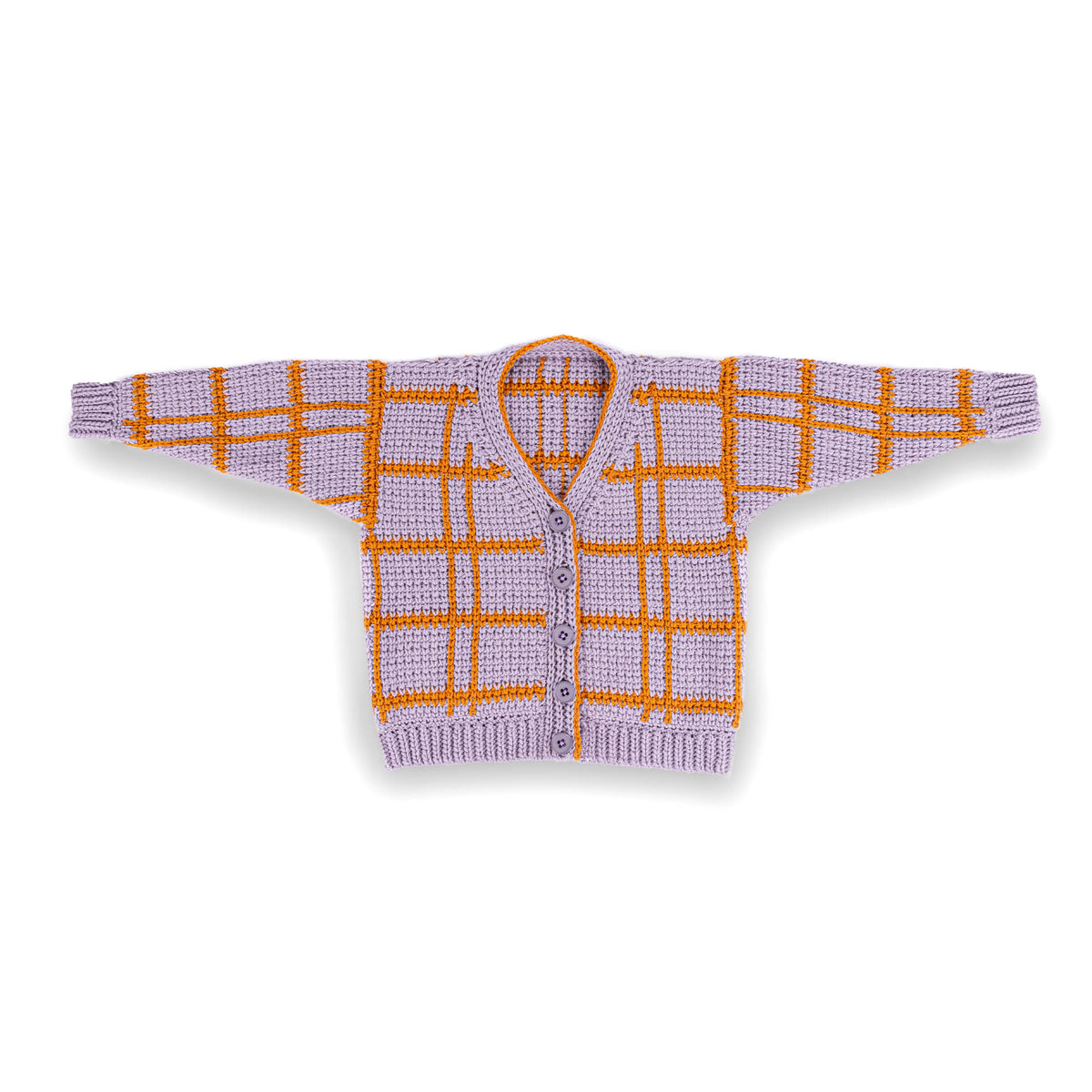 Crochet Campus Cardigan made using Patons yarn