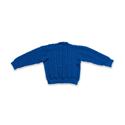 Patons Cerulean Cabled Crochet Sweater Cerulean Cabled Crochet Sweater made using Patons yarn