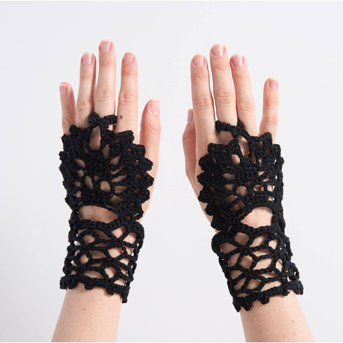 Deceased Digits Crochet Lace Wrister made using Patons yarn