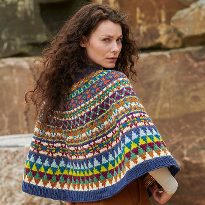 Patons Knit Color Kaleidoscope Poncho All Variants