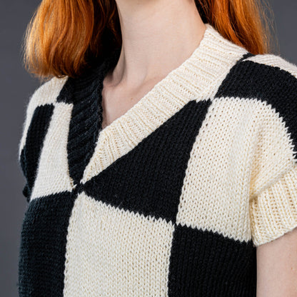 Patons Checkmate Knit Dress Checkmate Knit Dress made using Patons yarn