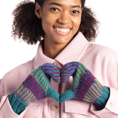 Patons Color Dash Knit Mittens Knit Mittens made in Patons Classic Wool Worsted Yarn