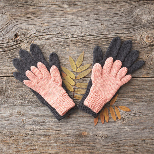 Knit Gloves made in Patons Classic Wool Yarn