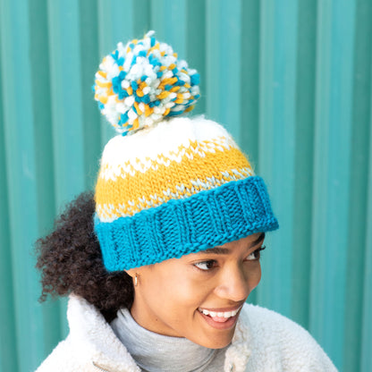 Patons Dappled Shades Knit Hat Knit Hat made in Patons Classic Wool Roving Yarn