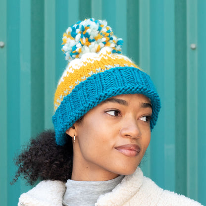 Patons Dappled Shades Knit Hat Knit Hat made in Patons Classic Wool Roving Yarn