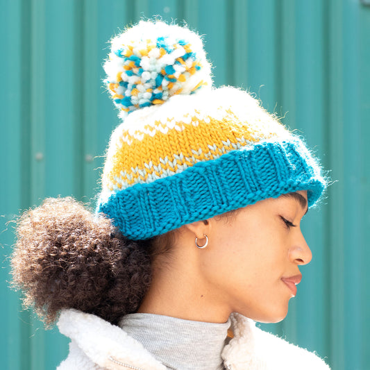 Knit Hat made in Patons Classic Wool Roving Yarn