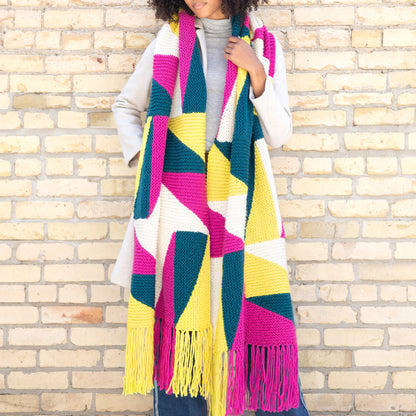 Patons Prism Paradise Knit Blanket Scarf Knit Scarf made in Patons Inspired Yarn