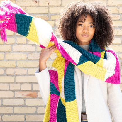 Patons Prism Paradise Knit Blanket Scarf Knit Scarf made in Patons Inspired Yarn