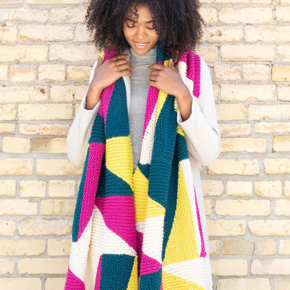 Patons Prism Paradise Knit Blanket Scarf Knit Scarf made in Patons Inspired Yarn