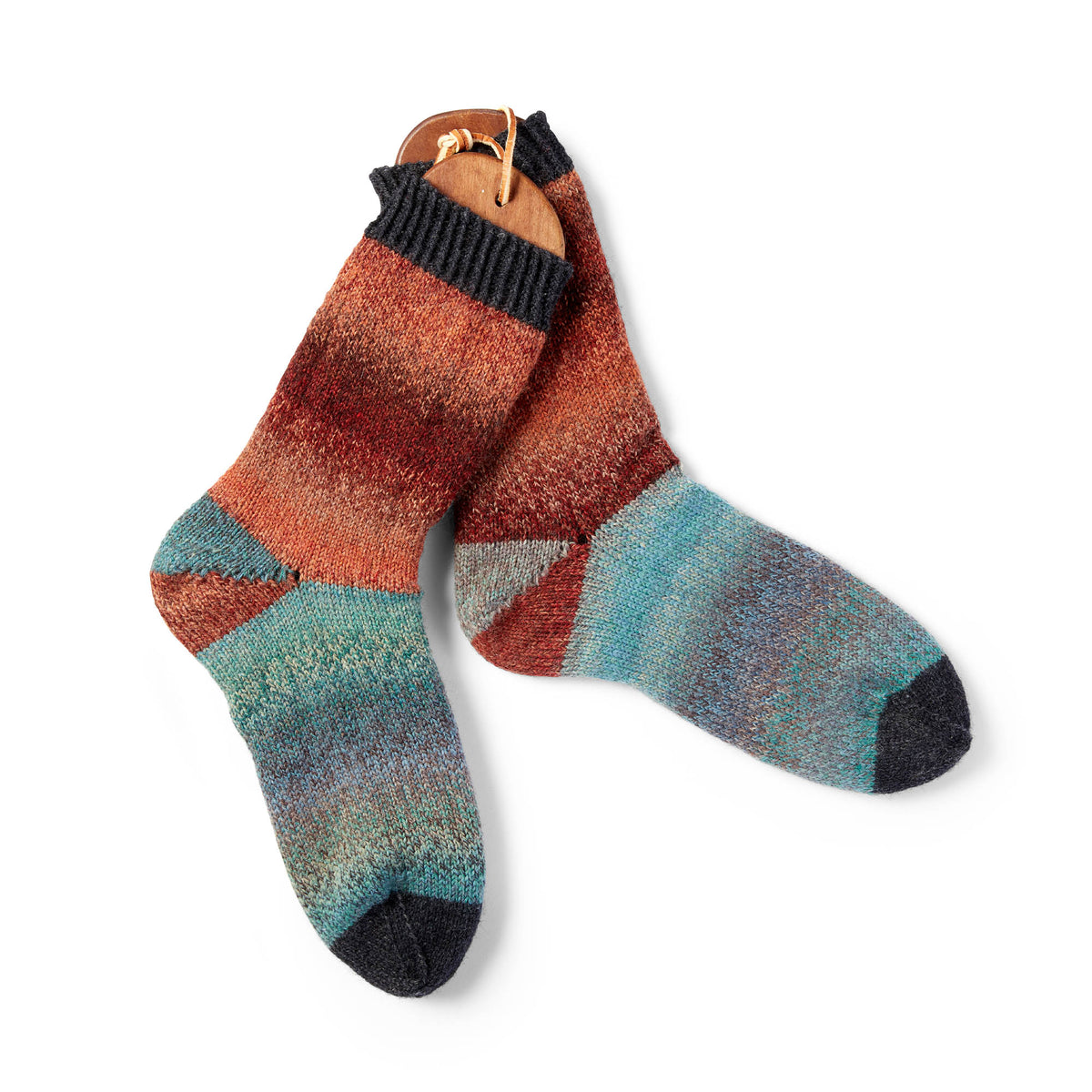Sock-A-Block Knit Socks made using Patons yarn