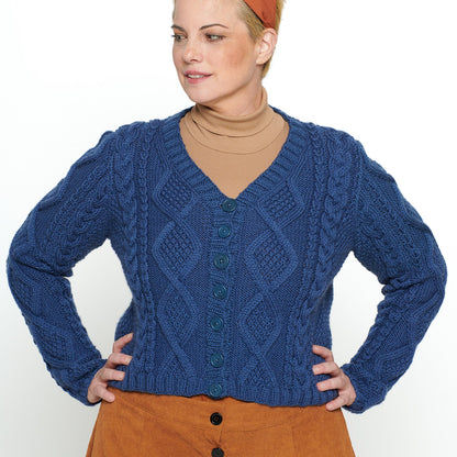 Patons Must Have Knit Cardigan Indigo