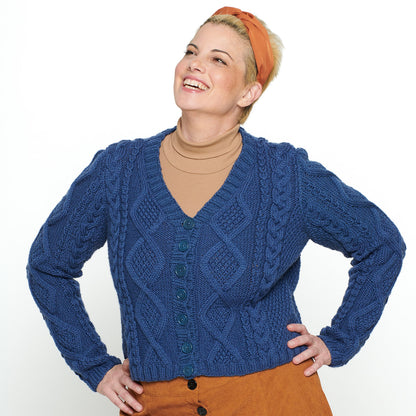 Patons Must Have Knit Cardigan Indigo