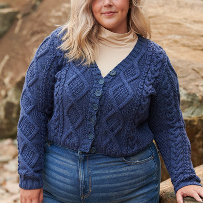 Patons Must Have Knit Cardigan Indigo