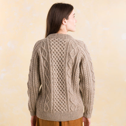 Patons Knit Honeycomb Aran Sweater Knit Honeycomb Aran Sweater made using Patons yarn