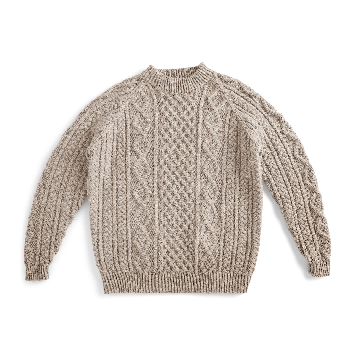Knit Honeycomb Aran Sweater made using Patons yarn