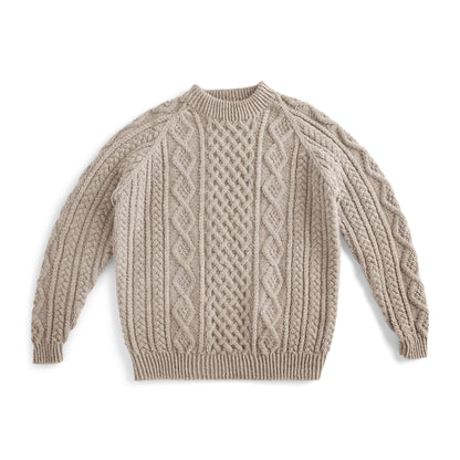 Patons Knit Honeycomb Aran Sweater Knit Honeycomb Aran Sweater made using Patons yarn