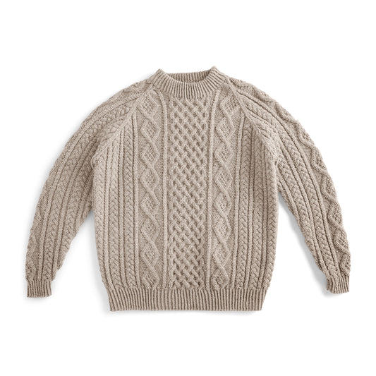 Knit Honeycomb Aran Sweater made using Patons yarn