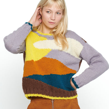 Patons Knit Landscape Sweater Knit Sweater made in Patons Inspired Yarn